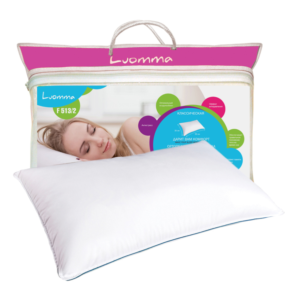 Подушка классическая с эффектом памяти LUMF-513/2 Luomma, 35х55 см. купить в OrtoMir24